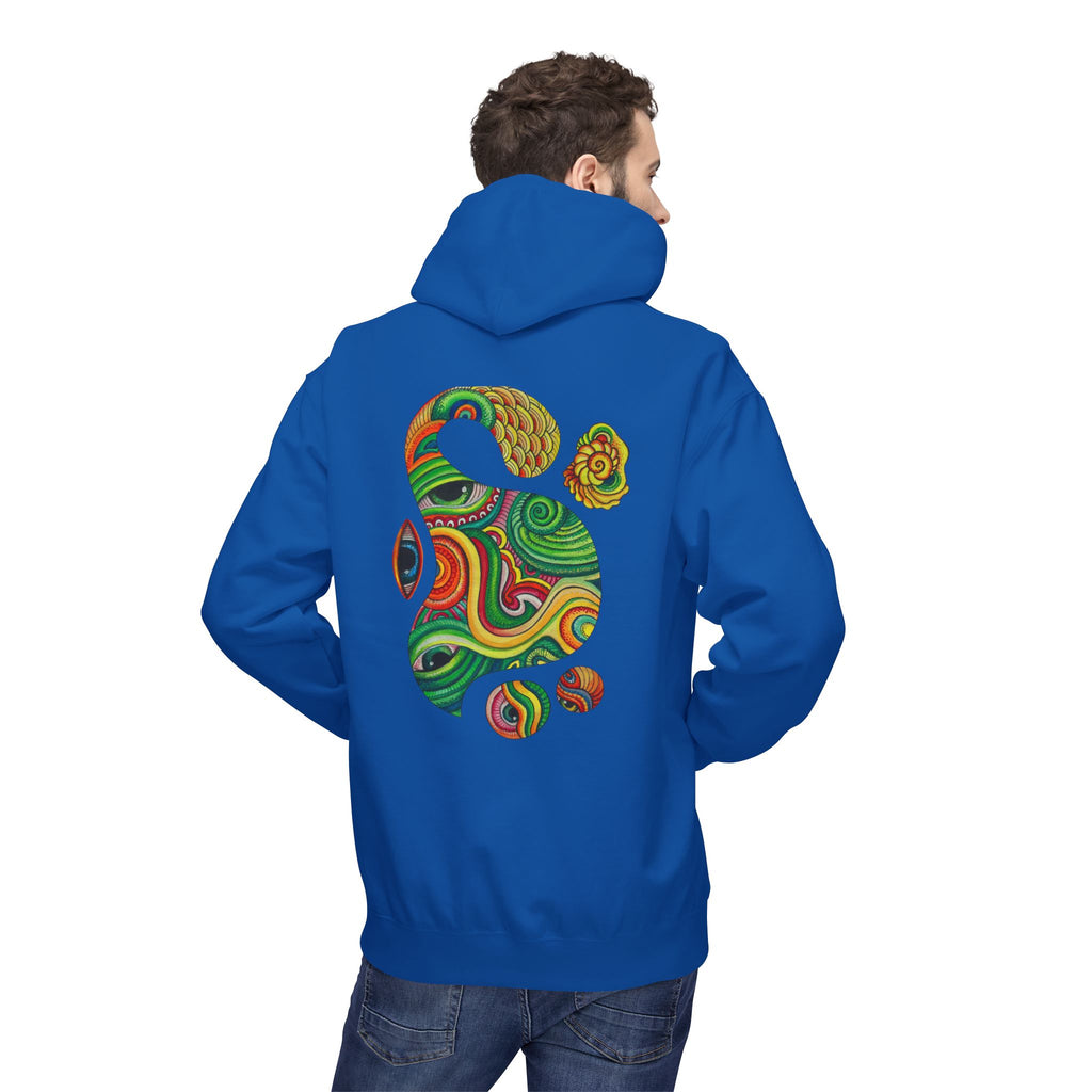 Psychedelic Swirl Hoodie — Colorful Abstract Apple Graphic #j64298