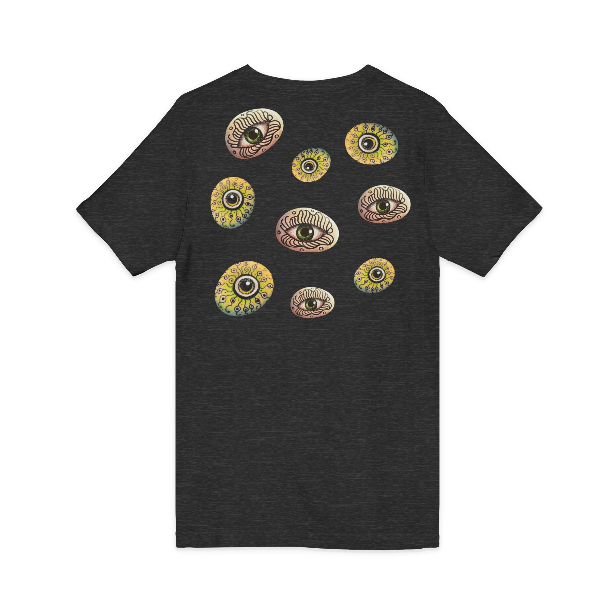 Sunflower Eye Pattern V-Neck Tee #k0833